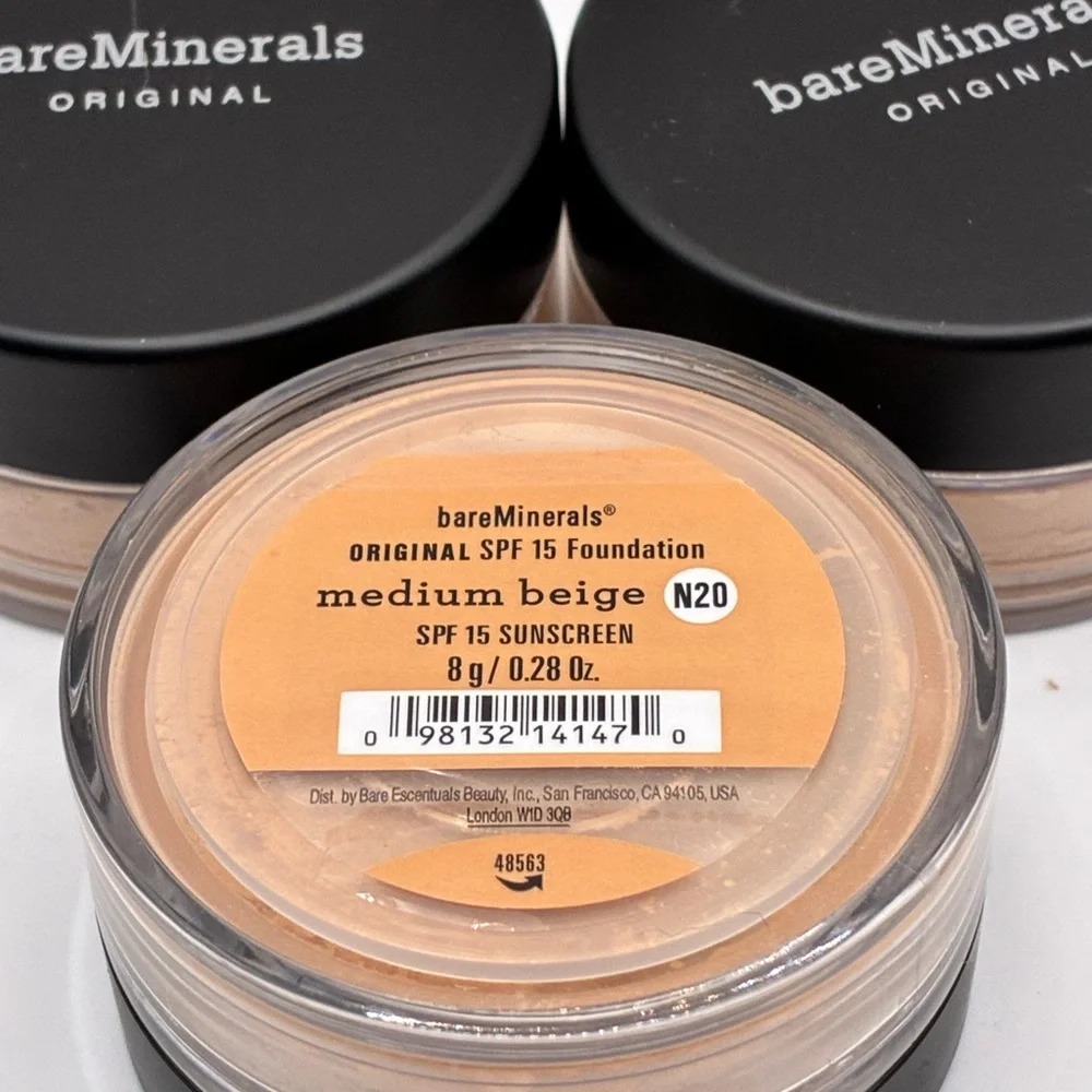 Lot of 3 BareMinerals Medium Beige original foundation spf